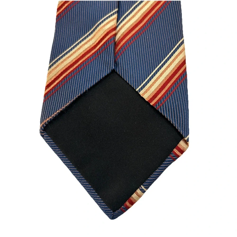 John‎ W. Nordstrom Blue Stripes 100% Silk Made in Italy Men Repp Tie 4